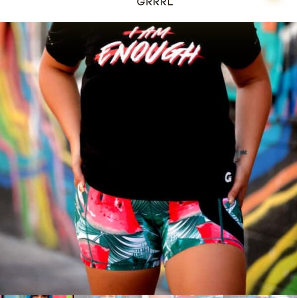 GRRRL Clothing Watermelon Next Level Pocket Shorts